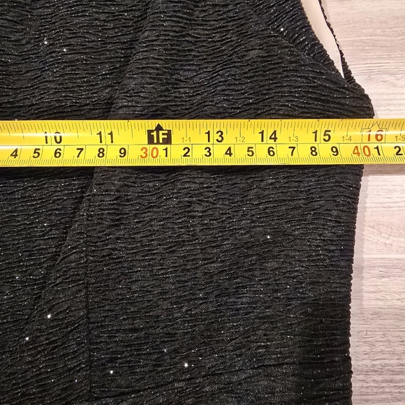 ELIZA J Embellished Sparkle Cocktail Fit & Flare Sleeveless Jeweled Dress BLK  8 - Picture 14 of 16